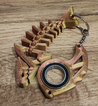 Keyspinner Keyrambit+Shark TikTok Key-В подарок! ШЕЛКОВАЯ МАГИЯ ЗОЛОТА 3D печать