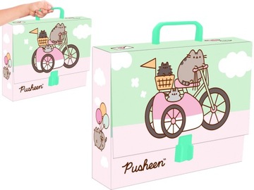 PUSHEEN Teczka XL z RĄCZKĄ C4 The CAT A4 KOT Sztywna GRUBA Szkolna See Ya