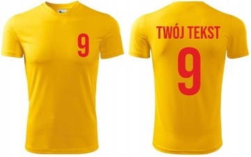 Koszulka piłkarska sportowa z nadrukiem personalizacja własny napis numer M