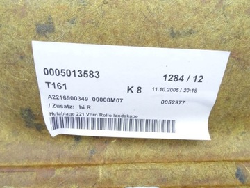 MERCEDES TŘÍDA S W221 05-13 POLIČKA KUFRU ZADNÍ A2216900349