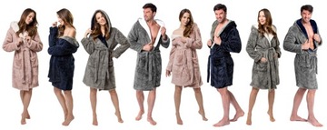 CIEPŁY SZLAFROK JORDAN M GRUBY MIĘKKI Z KAPTUREM