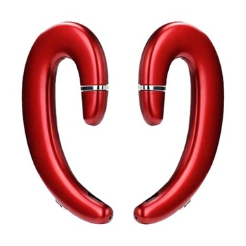 Słuchawki Bluetooth 5.0 z zaczepem na ucho Bezbolesne noszenie Wbudowany mikrofon Czerwony