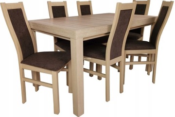 stół MAXI 140x80 i 6 krzeseł AUSTIN