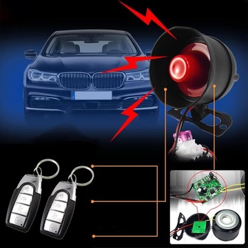 КОНТРОЛЛЕР АВТОМОБИЛЬНОЙ СИГНАЛИЗАЦИИ МОТОЦИКЛ СИРЕНА ГРУН 120 ДБ С 2 ПУЛЬТАМИ ПУЛЬТА