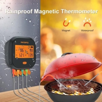 Цифровой термометр INKBIRD Wi-Fi IBBQ-4T МОНИТОРИНГ ТЕМПЕРАТУРЫ