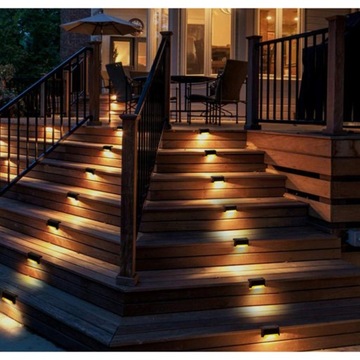 6 светодиодных садовых светильников SOLAR для лестниц, ТЕРРАС, заборов, освещения балконов