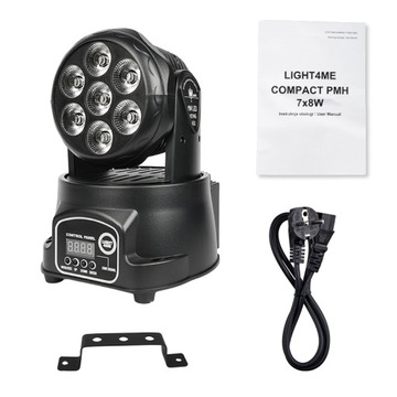 СВЕТОДИОД С ДВИЖУЩЕЙСЯ ГОЛОВКОЙ WASH LED PAR REFLECTOR 7x8W RGBW LED НОВЫЙ