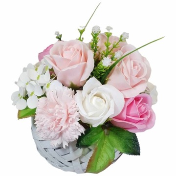 Мыльный букет цветов, розы, душистые гортензии, ПОДАРОК ​​на ДЕНЬ МАТЕРИ