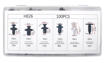 Запонки, зажимы, автомобильные булавки, микс, 100 шт.