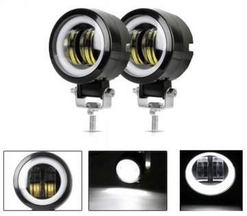 Мотоциклетные галогенные лампы RING LED с отражателями U7