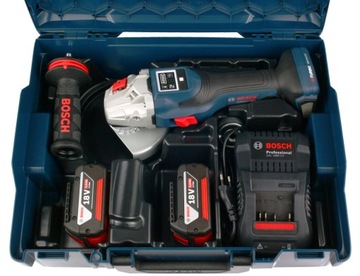 GWS 18V-15 SC ШЛИФОВАЛЬНАЯ МАШИНА BOSCH 2x4,0 Ач БИТУРБО