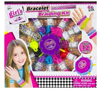 НАБОР ДЛЯ ИЗГОТОВЛЕНИЯ КРЕАТИВНЫХ УКРАШЕНИЙ И БРАСЛЕТ С ЦВЕТНЫМИ СТРУНЯМИ