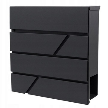 SKRZYNKA POCZTOWA NA LISTY GAZETY ULOTKI STALOWA 2X KLUCZ OKIENKO ANTRACYT