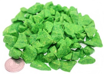 MARMUR KOLOROWE DUŻE KAMYKI GRYS Fi 8-16mm 0,5 KG las w słoiku ogrodu grys