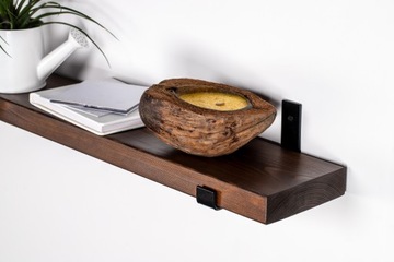 Półka Ścienna Wisząca Loft Na Ścianę 80 cm Drewno