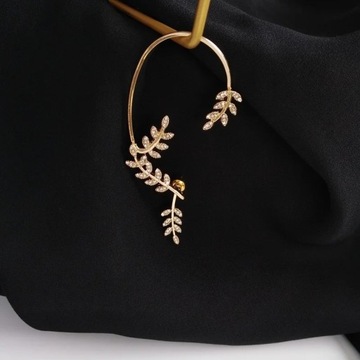 2022 модные металлические зажимы для ушей в форме листьев без пирсинга, зажимы для сережек Fo