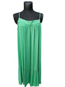 George sukienka letnia zielona midi na ramiączkach maxi 48 50