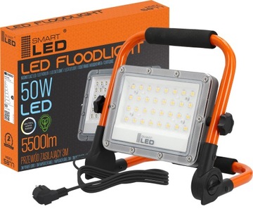 Halogen LED naświetlacz przenośny 3m 50W Prem