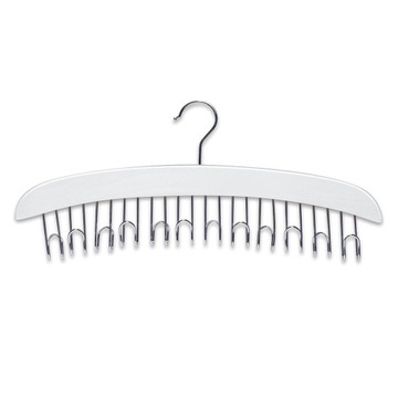 WIESZAK NA 12 PASKÓW KRAWATÓW CHUST biały ZELLER