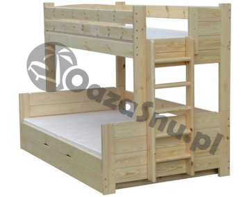Кровать двухъярусная OMEGA 140x200 для взрослых +150кг