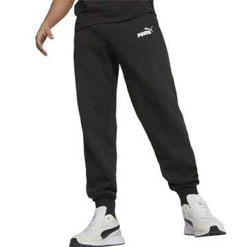 PUMA SPODNIE DRESOWE MĘSKIE BAWEŁNIANE ESS 2 COL LOGO PANTS CZARNE r.L