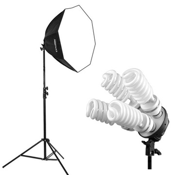 Softbox żarówka 1600W statyw WYSOKI JASNA LAMPA