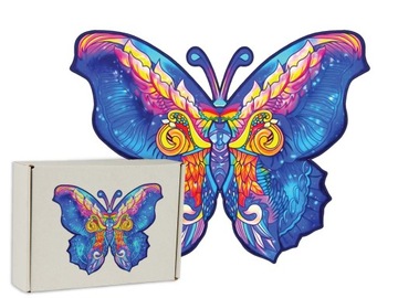 Puzzle Drewniane dla dorosłych Prezent Motyl 2 XXL
