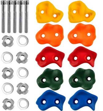 РУЧКИ ДЛЯ ЛАЗАНИЯ НАБОР КАМНЕЙ ДЛЯ ЛАЗАНИЯ 10 шт. + ВИНТЫ