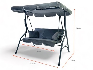 ОТДЕЛЬНО СТОЯЩИЕ САДОВЫЕ КАЧЕЛИ НА 3 ЧЕЛОВЕКА, ПРОЧНЫЕ ПОДУШКИ-КАЧАЛКИ, 4 ЦВЕТА