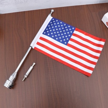 2x мотоцикл с флагом США, мотоциклетный флагшток