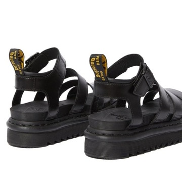 DR. MARTENS BLAIRE BLACK BRANDO SANDALS 43