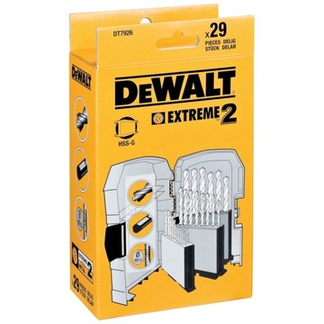 DEWALT DT7926 СВЕРЛА ПО МЕТАЛЛУ EXTREME НАБОР СВЕРЛ, 29 шт.