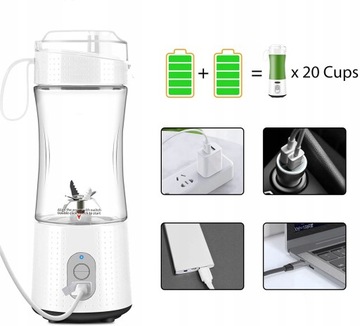 БЛЕНДЕР ПОРТАТИВНАЯ БЕСПРОВОДНАЯ СОКОВЫЖИМКА