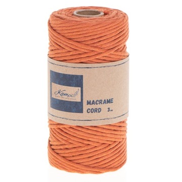 Makrama cotton Sznurek 3mm Bawełniany skręcany 100