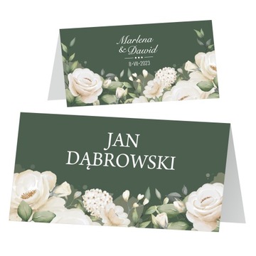 Winietki ślubne RÓŻNE WZORY - ZESTAW 12 sztuk