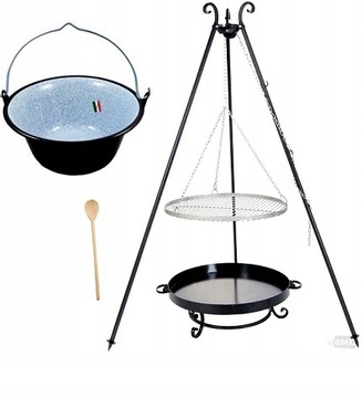 GRILL PALENISKO TRÓJNÓG RUSZT FI60 +KOCIOŁEK 20L