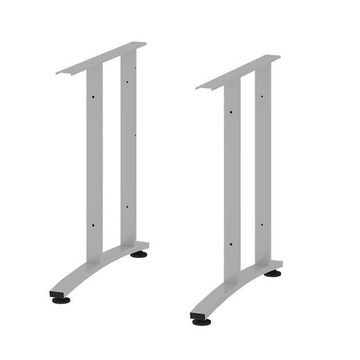 Komplet 2 x NOGI DO BIURKA prostego PRIMA szare metal