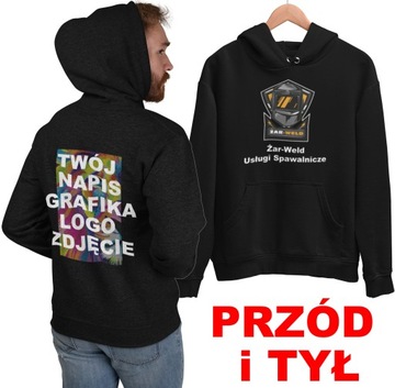 BLUZA Z WŁASNYM NADRUKIEM LOGO GRAFIKĄ NAPISEM S