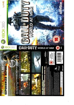 экшн игра XBOX 360 COD CALL OF DUTY WORLD AT WAR весь МИР в FIRE OF WAR
