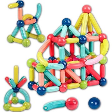 Klocki Magnetyczne MEGA ZESTAW XXL Magnetic Sticks Układanka Dla Dzieci