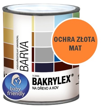 BAKRYLEX farba uniwers MAT dla dzieci 0,7 OCHRA ZŁ