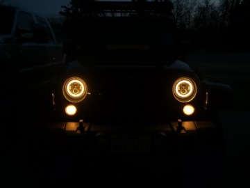 Фары LED HALO ANGEL DRL Лампа Jeep Wrangler JK TJ CJ Hummer Defender