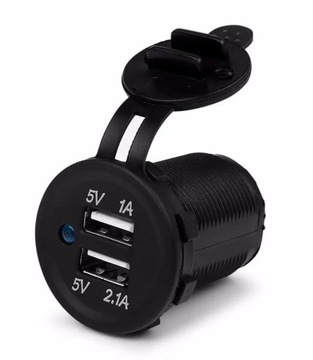 АВТОМОБИЛЬНОЕ ЗАРЯДНОЕ УСТРОЙСТВО 2x USB 1A + 2.1A ПАНЕЛЬ ПРИкуривателя 3.1A