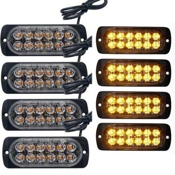 4x Lampki lampy obrysowe obrysówki 20 LED 12V 24V stroboskopowe oświetlenie