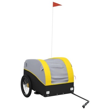 Przyczepka rowerowa, czarno-żółta, 45 kg, żela