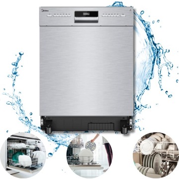 Zmywarka MIDEA SU 3,35X14ES 14kpl 60 cm srebrna OUTLET E1138