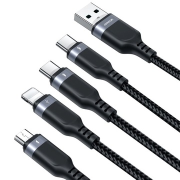 КАБЕЛЬ ДЛЯ ЗАРЯДКИ JOYROOM 4 в 1 ПЕРЕДАЧА ДАННЫХ 2xUSB-C MICRO Lightning
