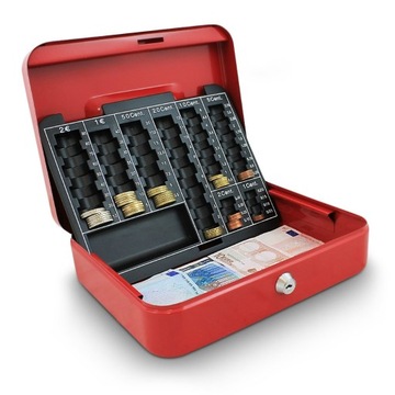КАССЕТА 25 СМ Евро Монеты Деньги Наличные Красная