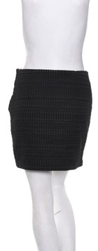 H&M krótka czarna spódniczka żakard r. 34