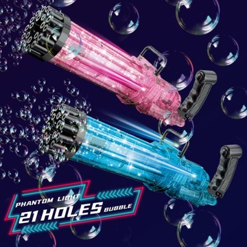 Пистолет для пузырей Машина BUBBLES LARGE 21 ОТВЕРСТИЕ